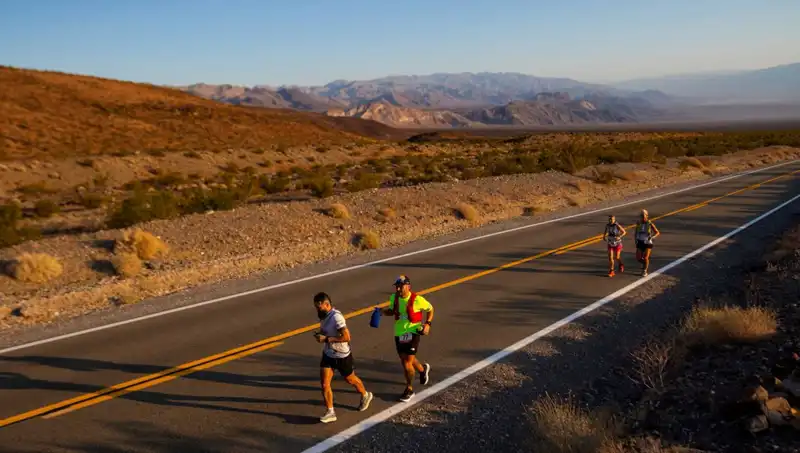 Ölüm Vadisi'nde Dünyanın En Zor Maratonuna Katılan Koşucu Rekor Kırdı