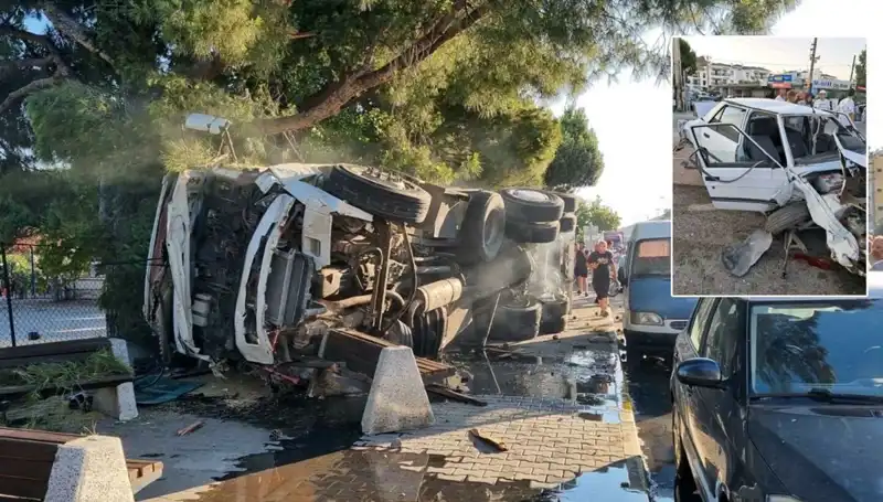 Freni Patlayan Kamyon, Trafik Işığında Bekleyen Araçları Korkunç Bir Şekilde Ezdi!